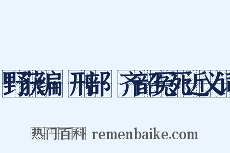 野获编·刑部·齐韶冤死近义词是什么意思的图片